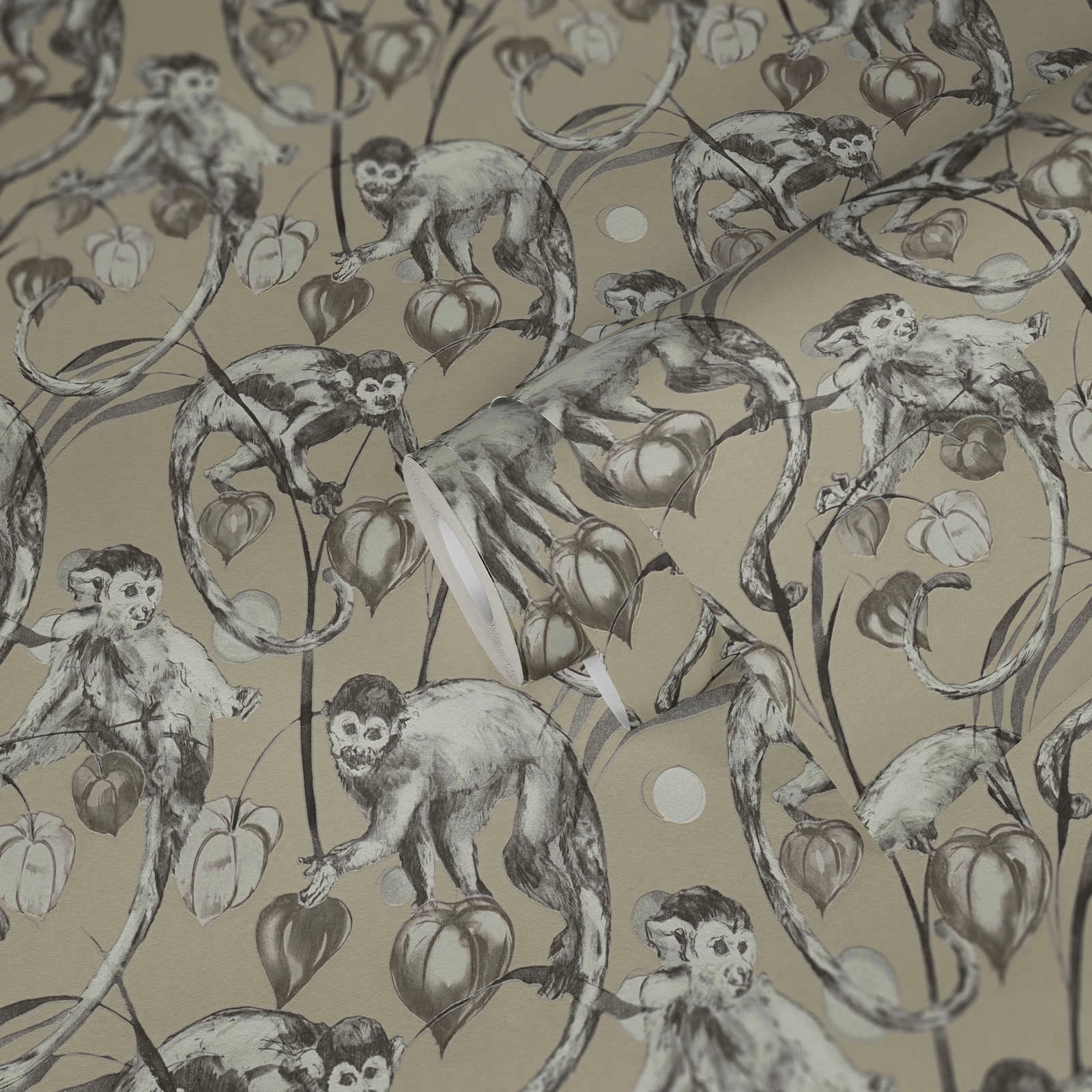 Tapete Vlies Michalsky Dschungel Affen Beige 37982-3 4 Tapete Vlies Michalsky Dschungel Affen Beige 37982-3 – Bild 2