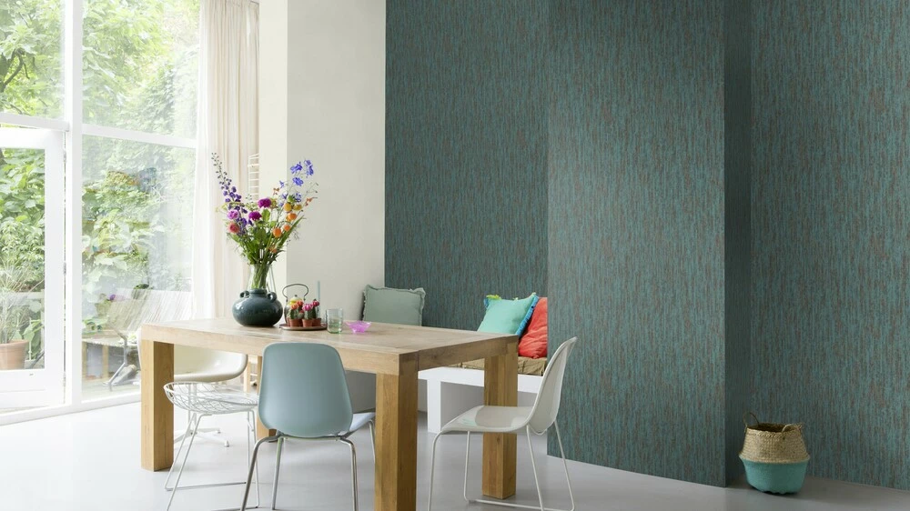 Tapete Vlies Natur Struktur Muster Türkis Rasch 704235 7 Tapete Vlies Natur Struktur Muster Türkis Rasch 704235 – Bild 5