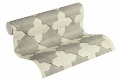 Tapete Vlies New Walls Fliesen Creme Grau 37421-5