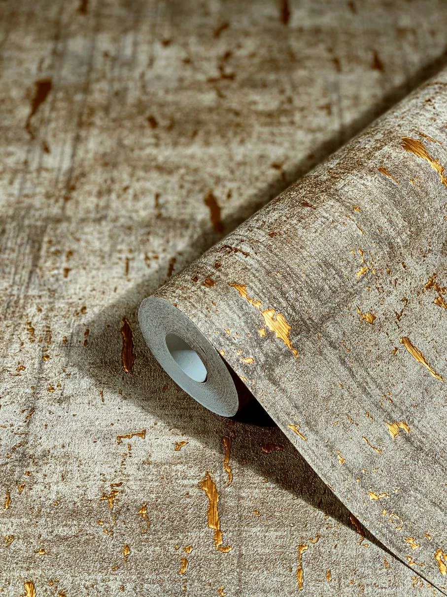 Tapete Vlies Patina Kork Greige Gold Metallic 85747 5 Tapete Vlies Patina Kork Greige Gold Metallic 85747 – Bild 3