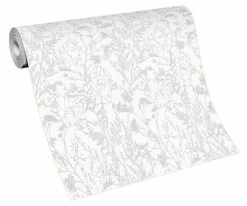 Tapete Vlies Pflanzen Floral Weiß Silber 10251-01 -Orex Verkäufe Tapete Vlies Pflanzen Floral weiss silber 10251 01 63209987 4