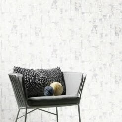 Tapete Vlies Putz Metallic-Effekt Hellgrau 10179-31