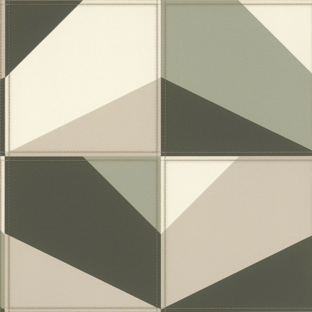 Tapete Vlies Rasch Leder-Kacheln Dunkelgrün Weiß 419245 4 Tapete Vlies Rasch Leder-Kacheln Dunkelgrün Weiß 419245 – Bild 2