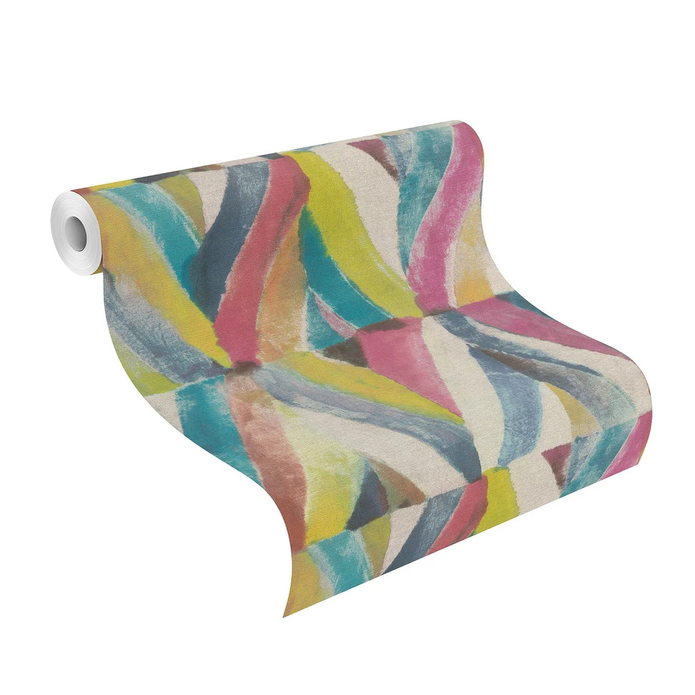 Tapete Vlies Raute Ethno Bunt Rasch 704051 3 Tapete Vlies Raute Ethno Bunt Rasch 704051