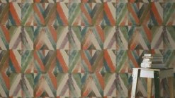 Tapete Vlies Raute Ethno Grün Beige Orange Rasch 704068 -Orex Verkäufe Tapete Vlies Raute Ethno gruen beige orange Rasch 704068 63208711 1