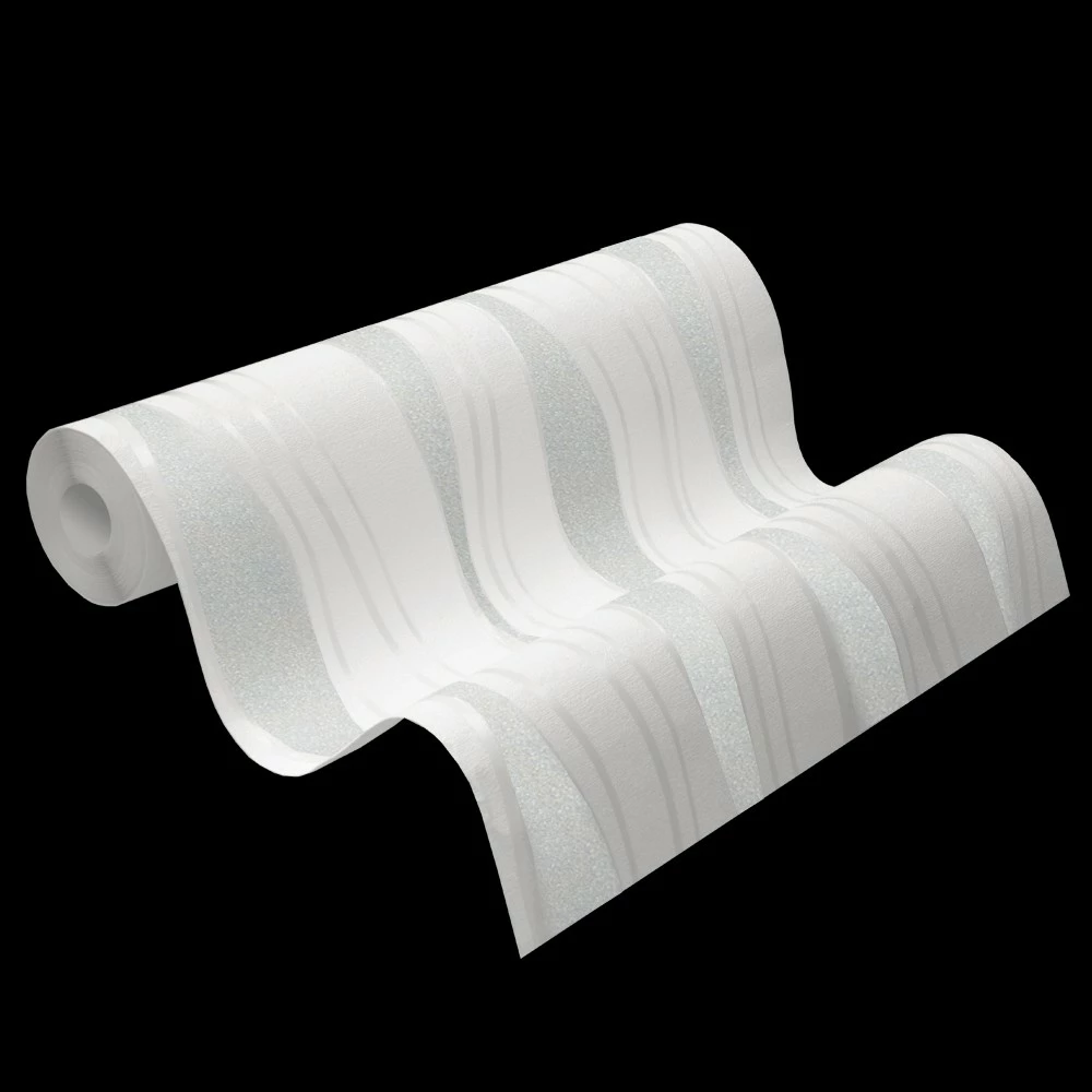 Tapete Vlies Retro Welle Design Glitzer Weiss 13191-20 4 Tapete Vlies Retro Welle Design Glitzer Weiss 13191-20 – Bild 2