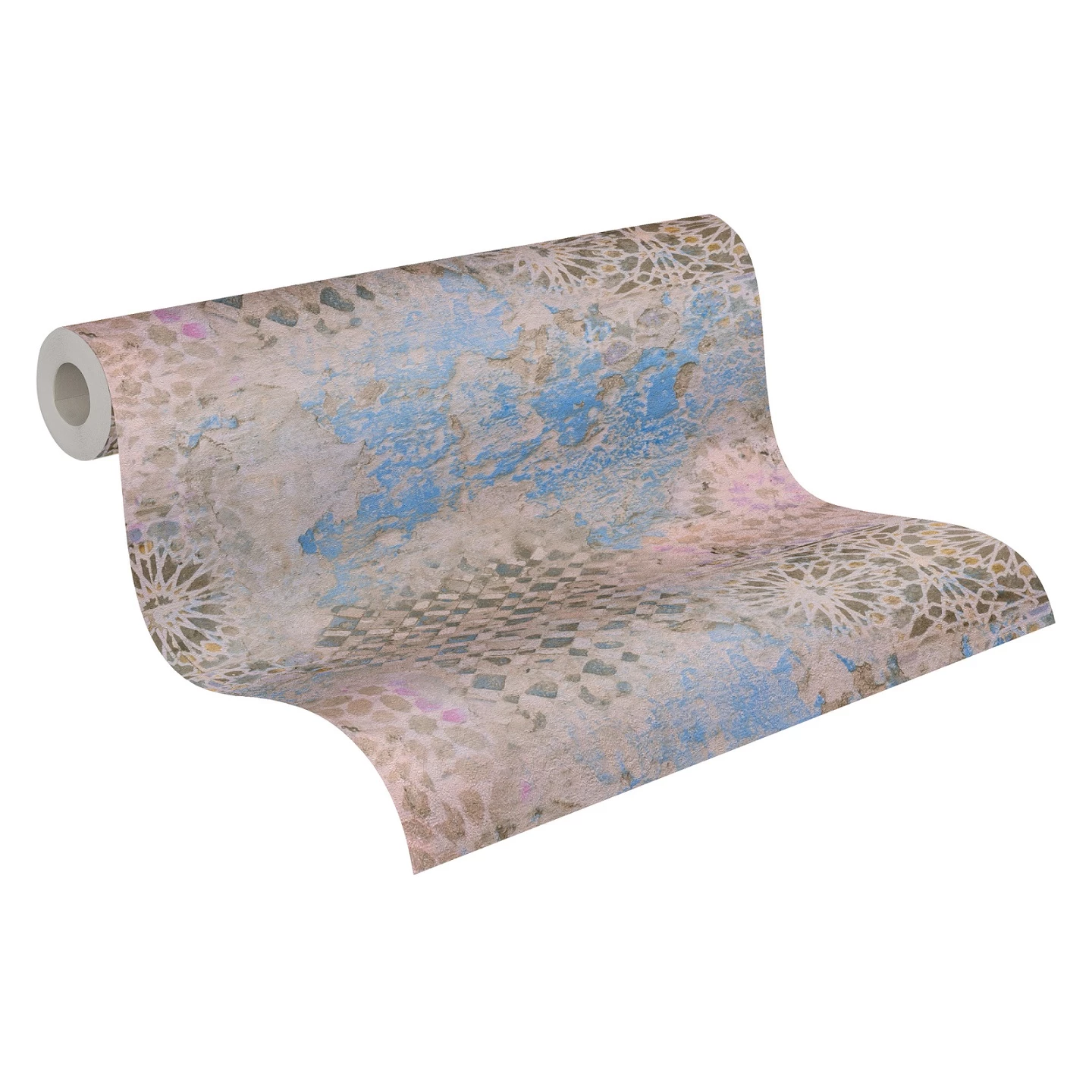 Tapete Vlies Spanische Fliesen Beige Blau Braun 37858-1 5 Tapete Vlies Spanische Fliesen Beige Blau Braun 37858-1 – Bild 3