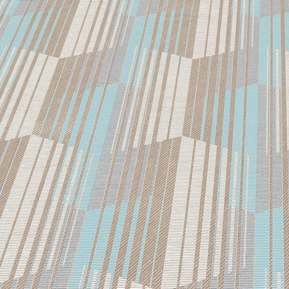 Tapete Vlies Streifen Grafik Braun Türkis Beige 10247-18 3 Tapete Vlies Streifen Grafik Braun Türkis Beige 10247-18