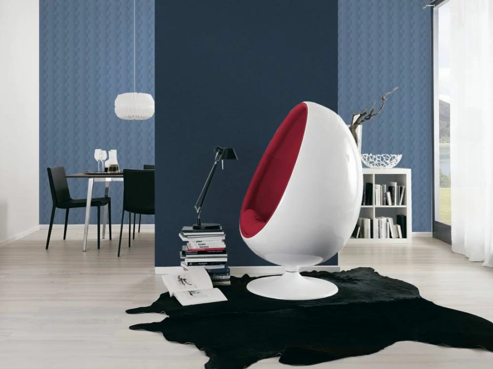 Tapete Vlies Struktur Uni Dunkelblau Livingwalls 3565-36 6 Tapete Vlies Struktur Uni Dunkelblau Livingwalls 3565-36 – Bild 4