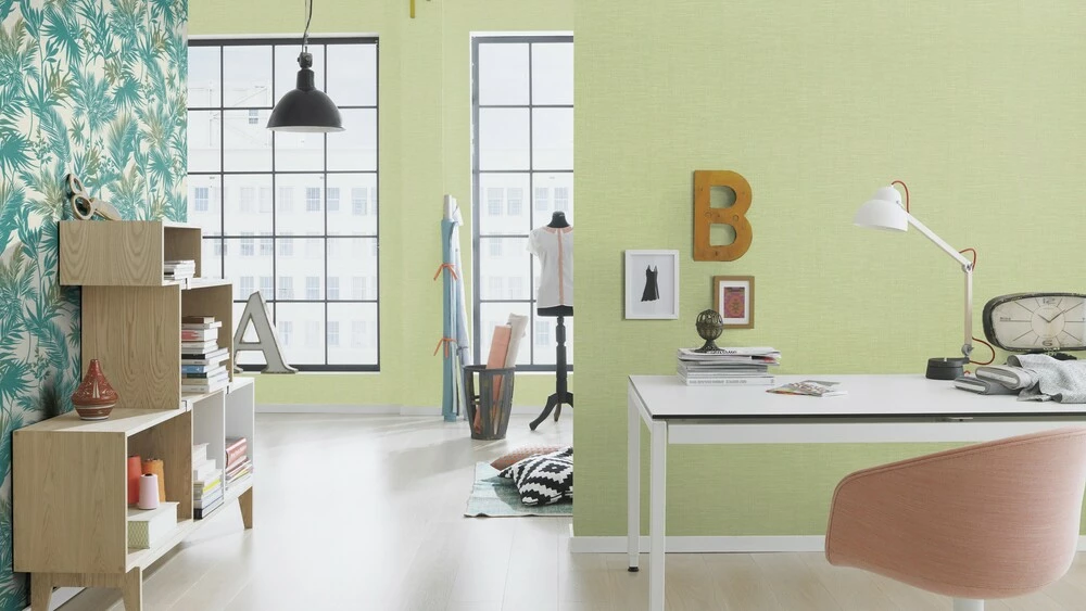 Tapete Vlies Uni Textilstruktur Grün Rasch 700466 6 Tapete Vlies Uni Textilstruktur Grün Rasch 700466 – Bild 4