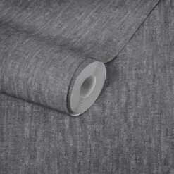 Tapete Vlies Uni Vintage Anthrazit Silber Glanz 38205-2