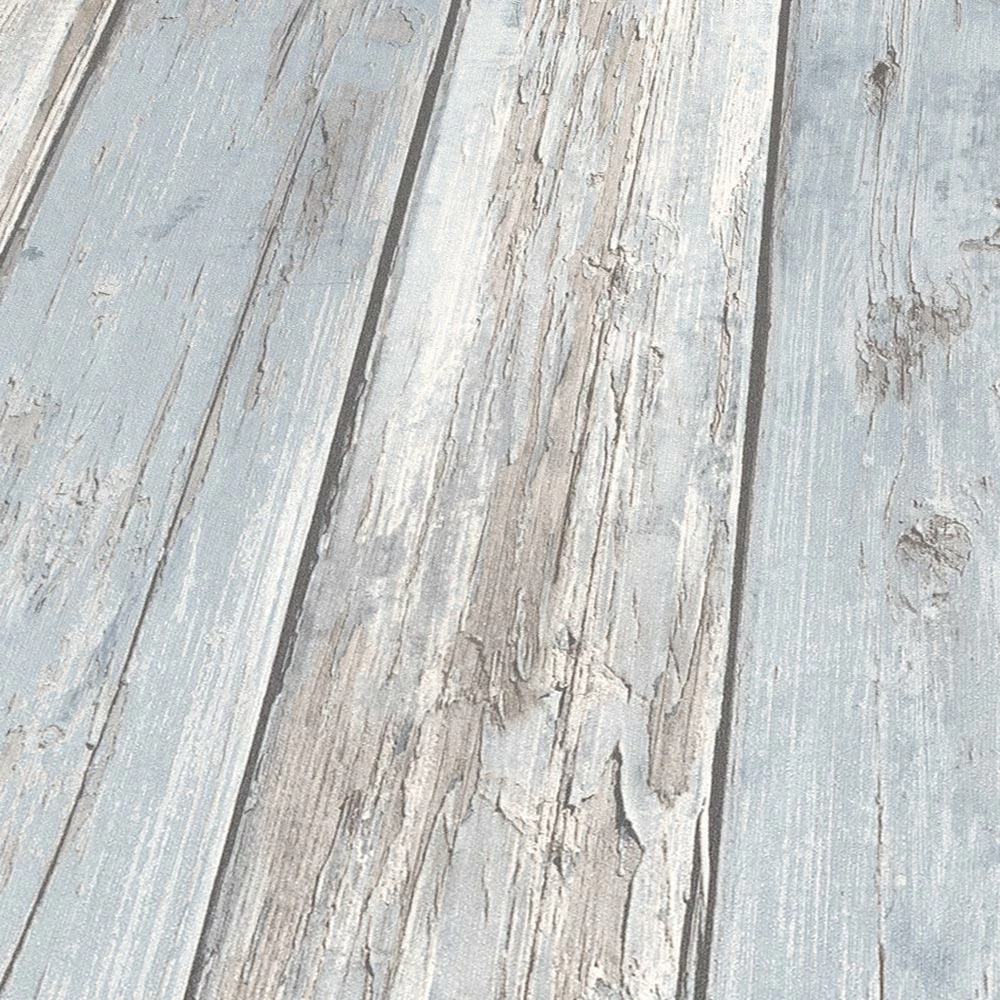 Tapete Vlies Vintage Holz-Optik Hellblau Grau 10200-10 6 Tapete Vlies Vintage Holz-Optik Hellblau Grau 10200-10 – Bild 4