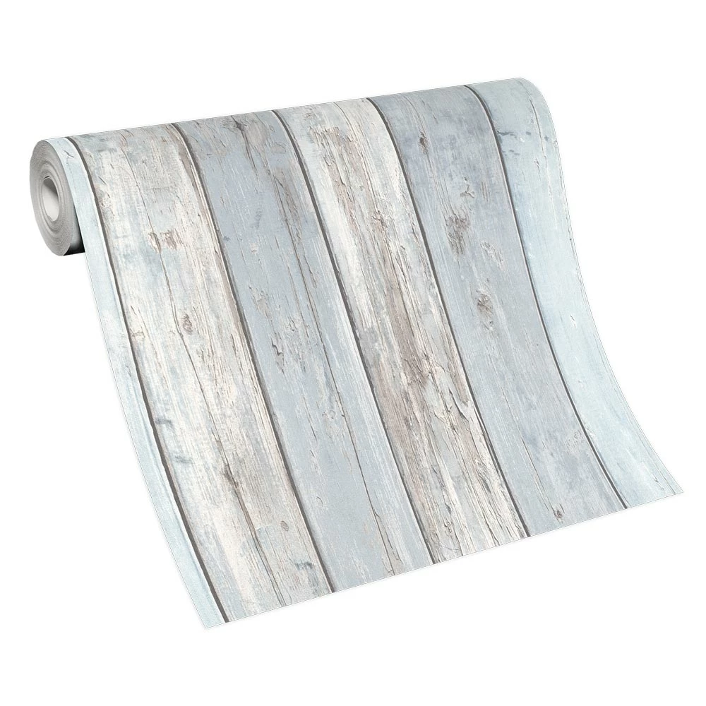 Tapete Vlies Vintage Holz-Optik Hellblau Grau 10200-10 4 Tapete Vlies Vintage Holz-Optik Hellblau Grau 10200-10 – Bild 2