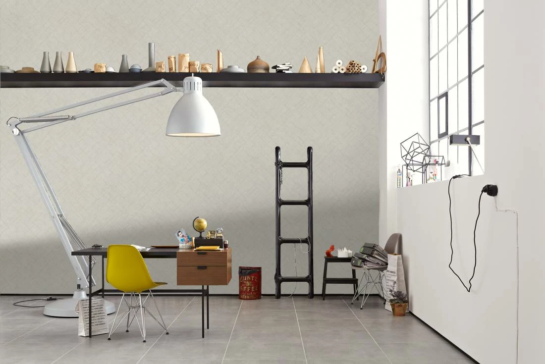 Tapete Vlies Abstrakt Karo Cremegrau 36881-3 6 Tapete Vlies Abstrakt Karo Cremegrau 36881-3 – Bild 4