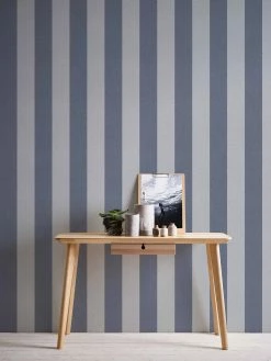 Tapete Vlies Dunkelgrau Streifen 37554-5 | 375545