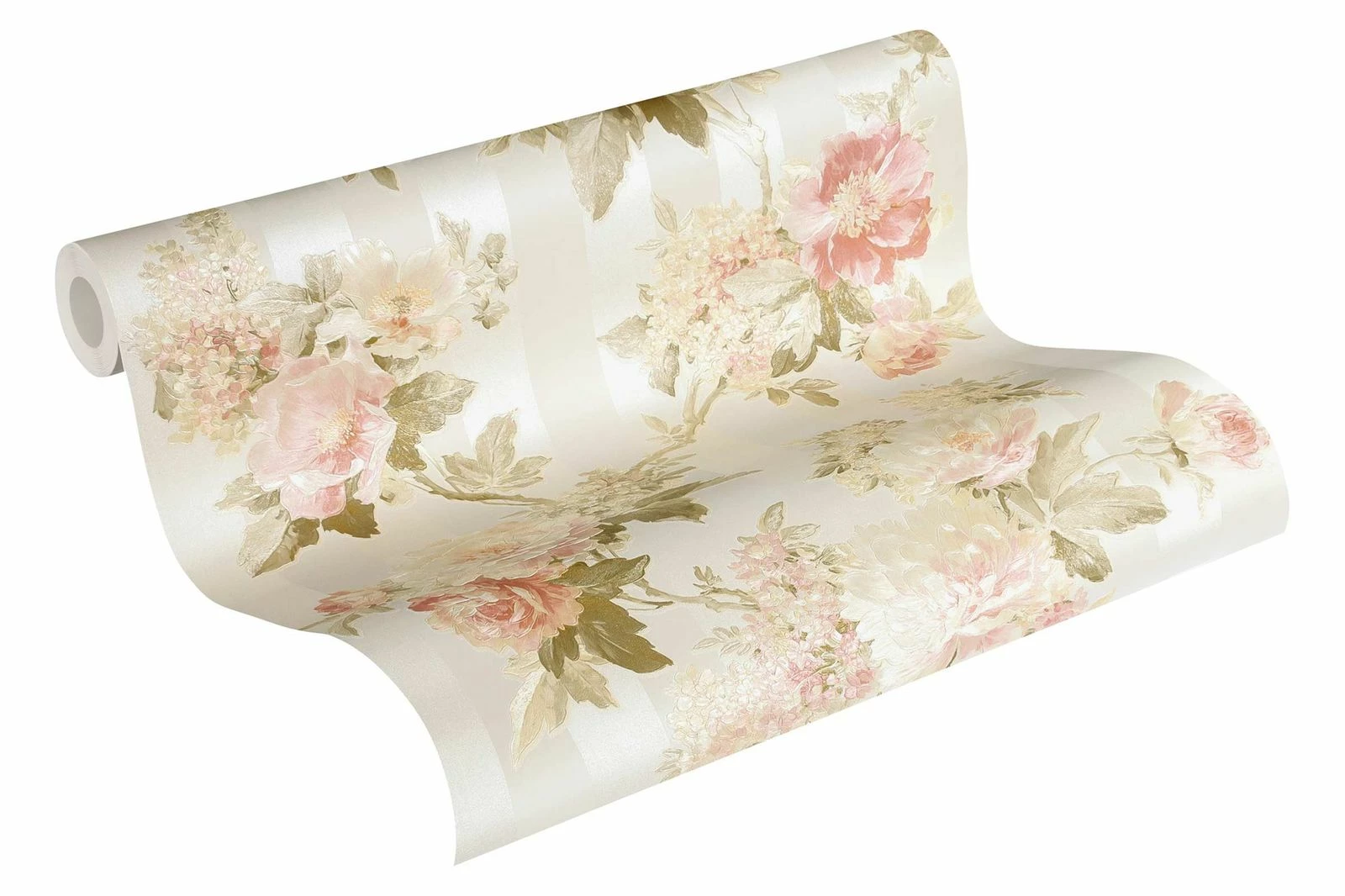 Tapete Vlies Streifen Mit Blumen Creme-beige 30446-1 3 Tapete Vlies Streifen Mit Blumen Creme-beige 30446-1