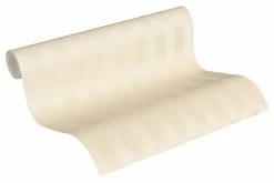 Tapete Vlies Gestreifte Einfarbig Elfenbein 37227-3