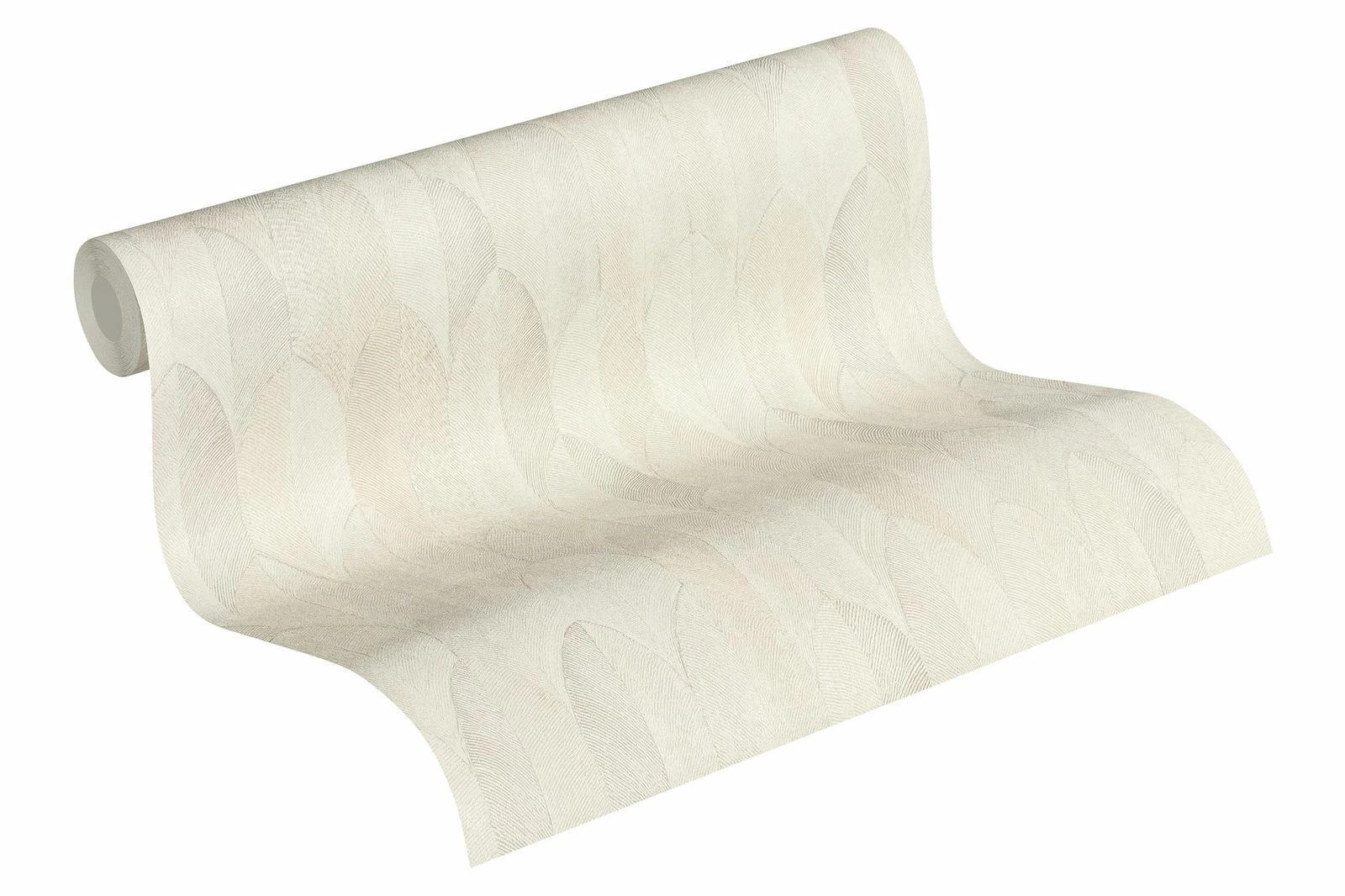 Tapete Vlies Feder-Motiv Grau Beige 37373-1 3 Tapete Vlies Feder-Motiv Grau Beige 37373-1