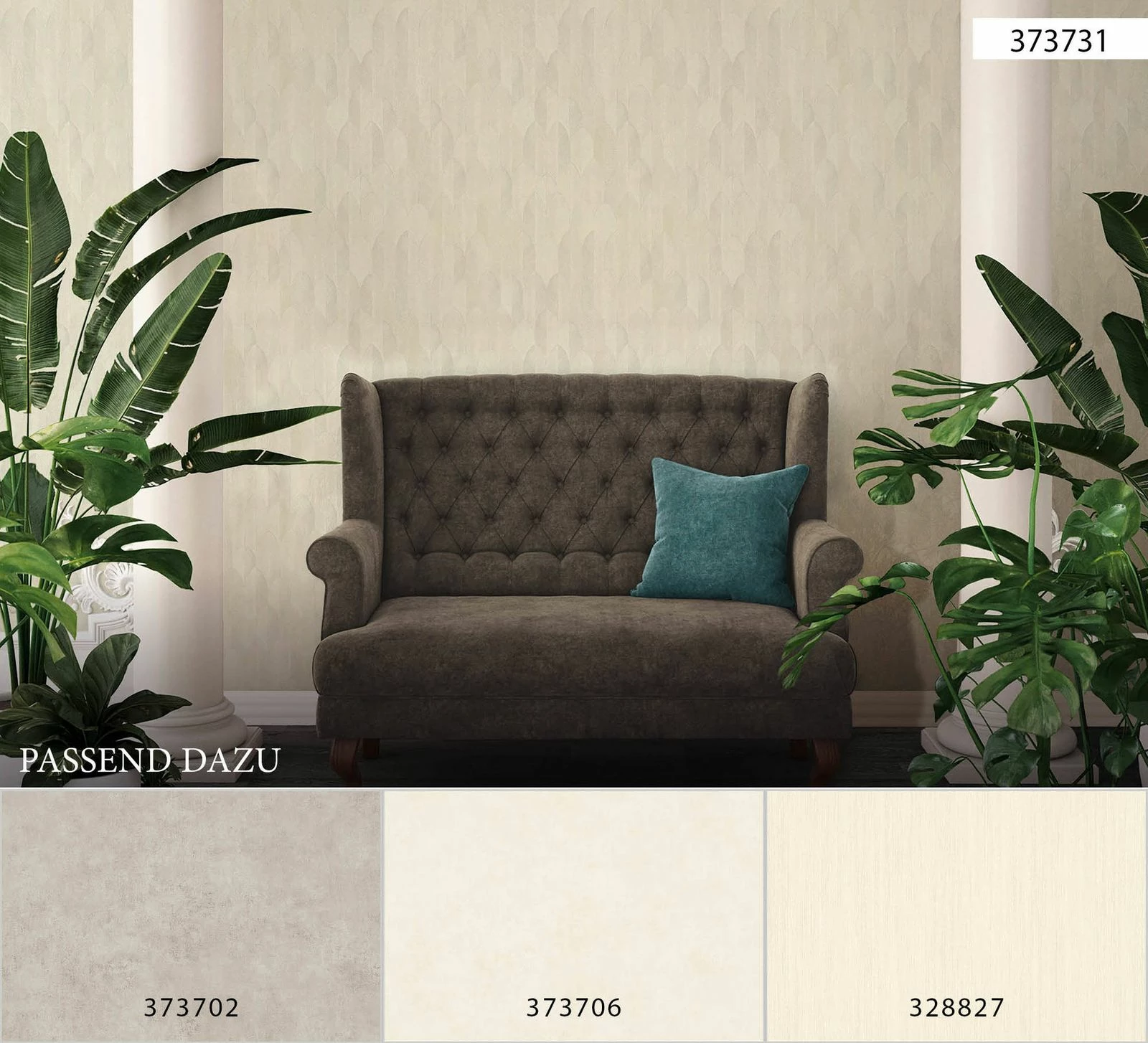 Tapete Vlies Feder-Motiv Grau Beige 37373-1 8 Tapete Vlies Feder-Motiv Grau Beige 37373-1 – Bild 6