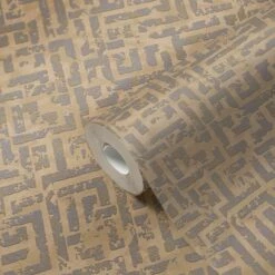 Tapete Vlies Labyrinth Geometrie Hellbraun 38695-2 -Orex Verkäufe Tapeten Musterartikel 38695 2 63211193