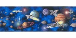 Tapetenborte Bordüre Weltall Universum Bunt AS 8962-16