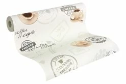 Vinyltapete Küche Coffee Retro Weiß Grau 94308-1 -Orex Verkäufe Vinyltapete Kueche Coffee Retro weiss grau 94308 1 137523