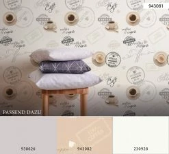 Vinyltapete Küche Coffee Retro Weiß Grau 94308-1 -Orex Verkäufe Vinyltapete Kueche Coffee Retro weiss grau 94308 1 137523 6