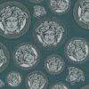 Versace Vliestapete 38611-1 Medusa Silber Petrol 2 Versace Vliestapete 38611-1 Medusa Silber Petrol -Orex Verkäufe Vliestapete 38611 1 Medusa Petrol VERSACE Home Tapete 63213730