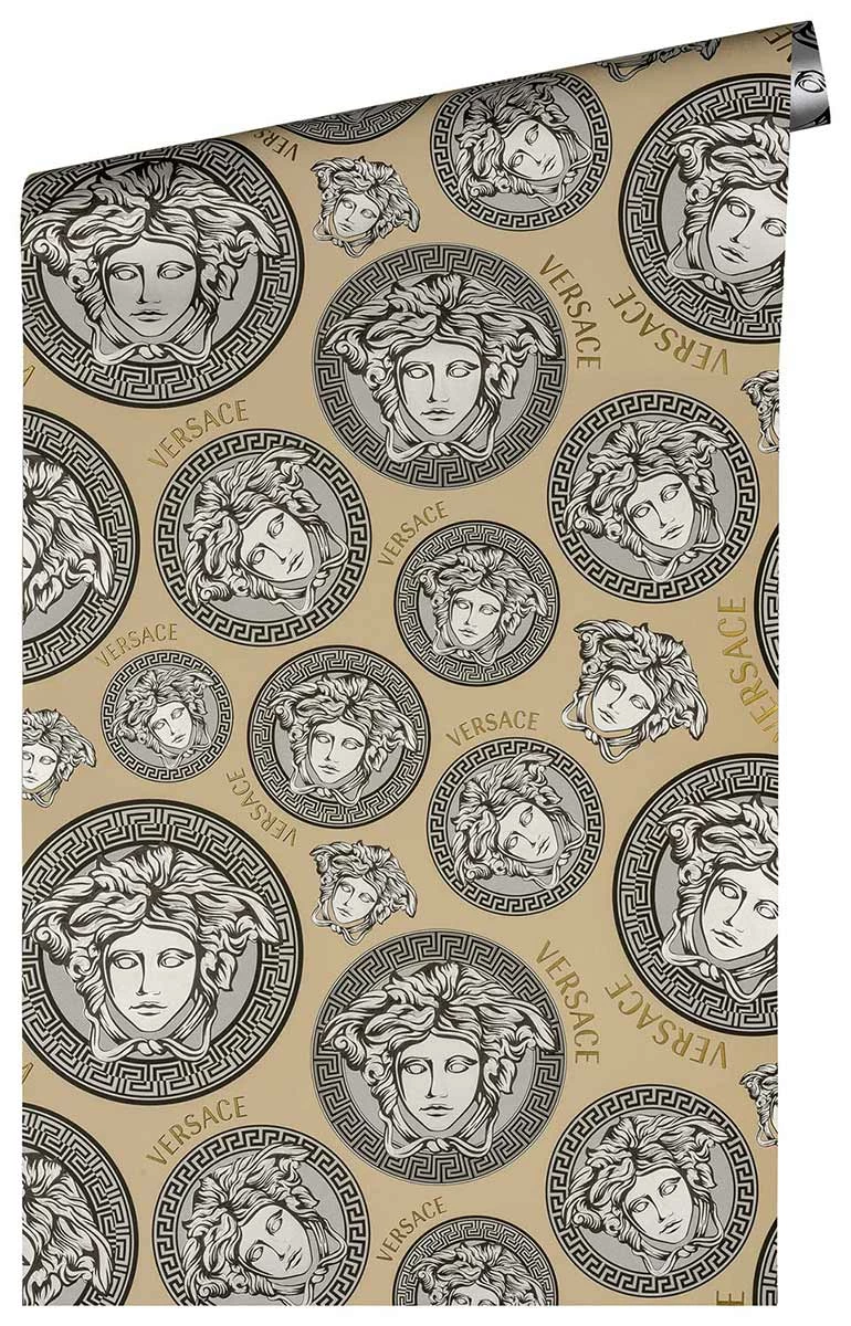 Versace Vliestapete 38611-4 Medusa Beige Gold Silber 11 Versace Vliestapete 38611-4 Medusa Beige Gold Silber – Bild 9
