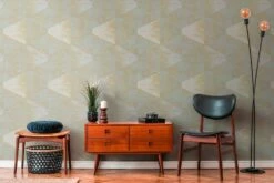 Tapete Vlies Blau Gold Dreieck Vintage 383531 AS Geo Effect -Orex Verkäufe Vliestapete AS Creation Blau Gold Dreiecke 383531 63212976 5