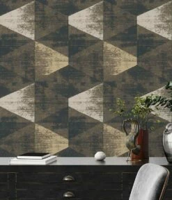 Tapete Vlies Schwarz Weiss Dreieck Vintage 383532 13 Tapete Vlies Schwarz Weiss Dreieck Vintage 383532 -Orex Verkäufe Vliestapete AS Creation Schwarz Weiss Dreiecke 383532 63212977 3