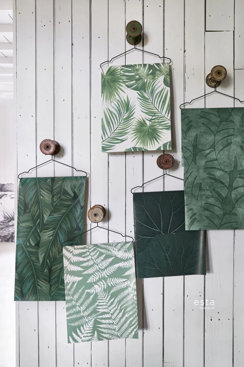 Vliestapete Aquarell Blätter Dunkelgrün 139004 4 Vliestapete Aquarell Blätter Dunkelgrün 139004 – Bild 2