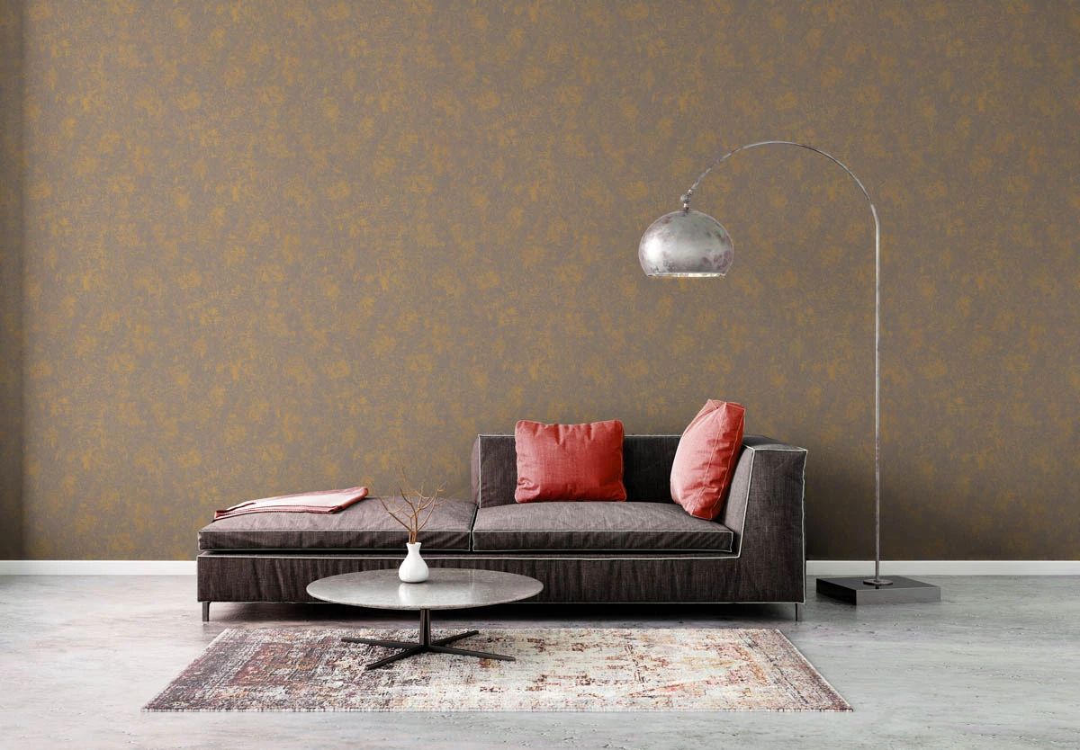 Vliestapete Putzoptik Shabby Grau Gold Metallic 38969-1 9 Vliestapete Putzoptik Shabby Grau Gold Metallic 38969-1 – Bild 7