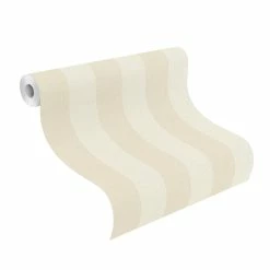 Tapete Vlies 424102 Streifen Creme Sand