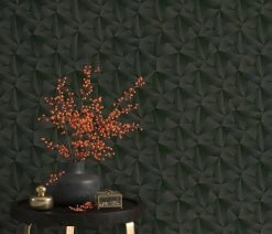 Vliestapete Dreiecke 3D Erismann 10106-15 Anthrazit -Orex Verkäufe Vliestapete Dreieck 3 D Erismann beige gold schwarz 63213837 10