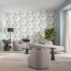 Vliestapete Elle Blattmuster Weiß Grün Beige 10332-07 -Orex Verkäufe Vliestapete Elle Blaetter Weiss Gruen Beige 10332 07 63216402 5