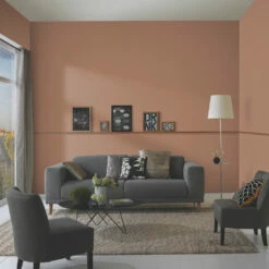 Vliestapete Elle Strukturiert Uni Rot Braun 10335-48