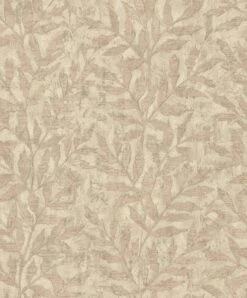 Rasch Vliestapete 315028 Blattmuster Beige Gold Metallic