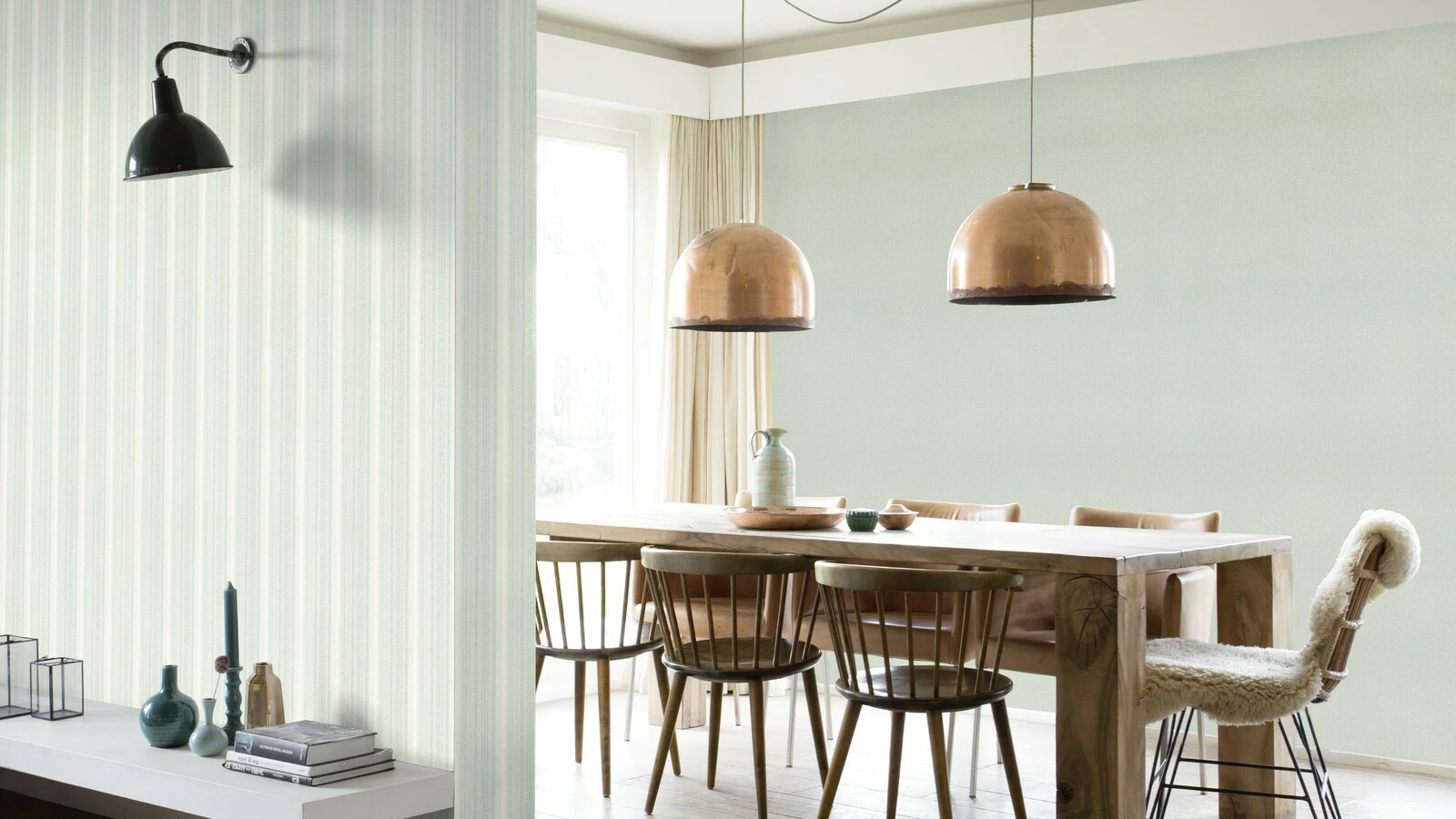 Vliestapete Rasch Weiß Grün Streifen 652123 8 Vliestapete Rasch Weiß Grün Streifen 652123 – Bild 6