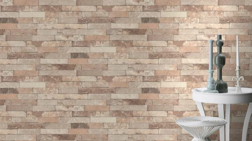 Tapete Vlies Stein-Optik Ziegelstein 3D Beige Rasch 475159 5 Tapete Vlies Stein-Optik Ziegelstein 3D Beige Rasch 475159 – Bild 3