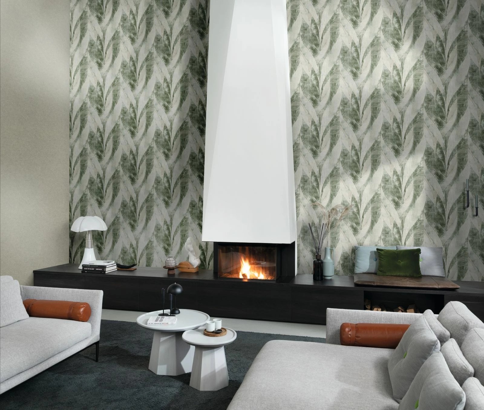 Vliestapete Wischtechnik Glitzer Grüngrau 520279 Rasch 4 Vliestapete Wischtechnik Glitzer Grüngrau 520279 Rasch – Bild 2