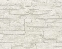 Vlies Tapete Steinoptik Naturstein Weiß AS Creation 7071-61