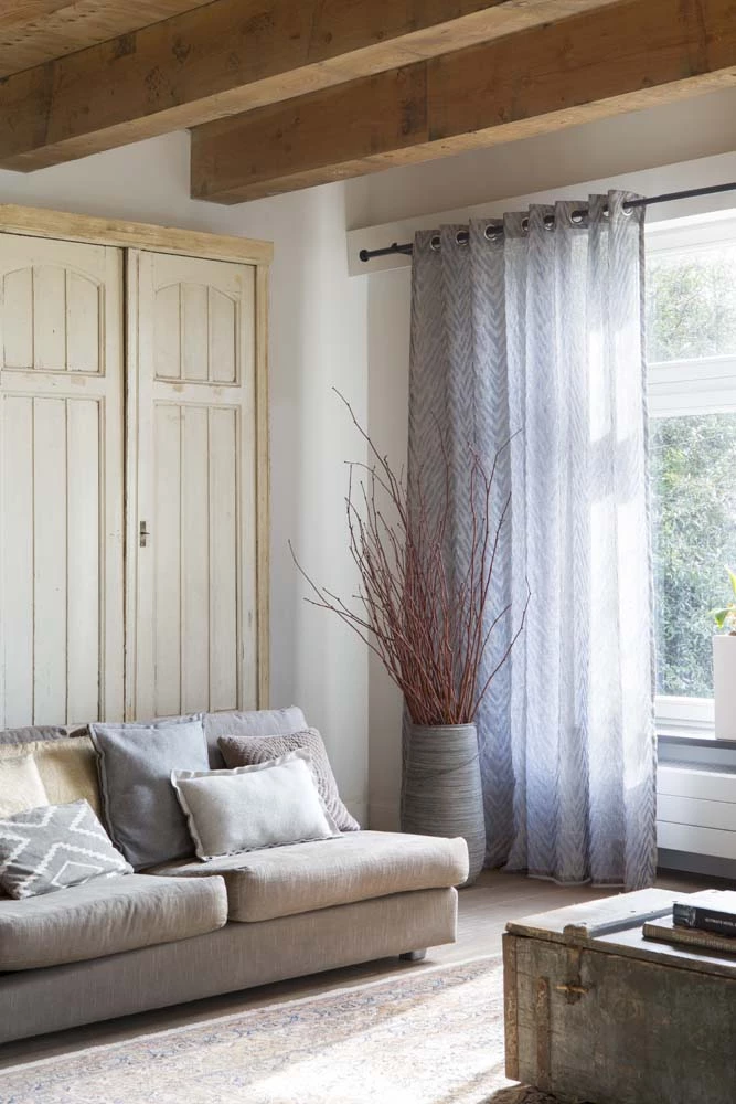 Orex Verkäufe -Orex Verkäufe oesenschal Safari blickdicht Gestreift blau 1991 3